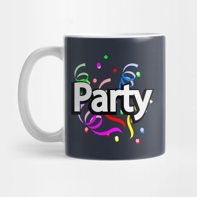 Party one word typography design by DinaShalash